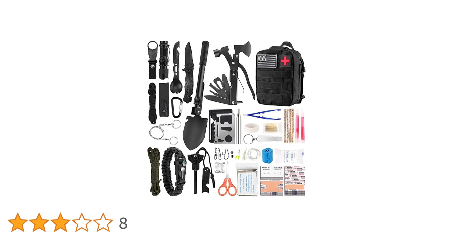 サバイバルゲーム用ブラック装備セット Amazon.co.jp: サバイバルキット 豪華35点セット アウトドア